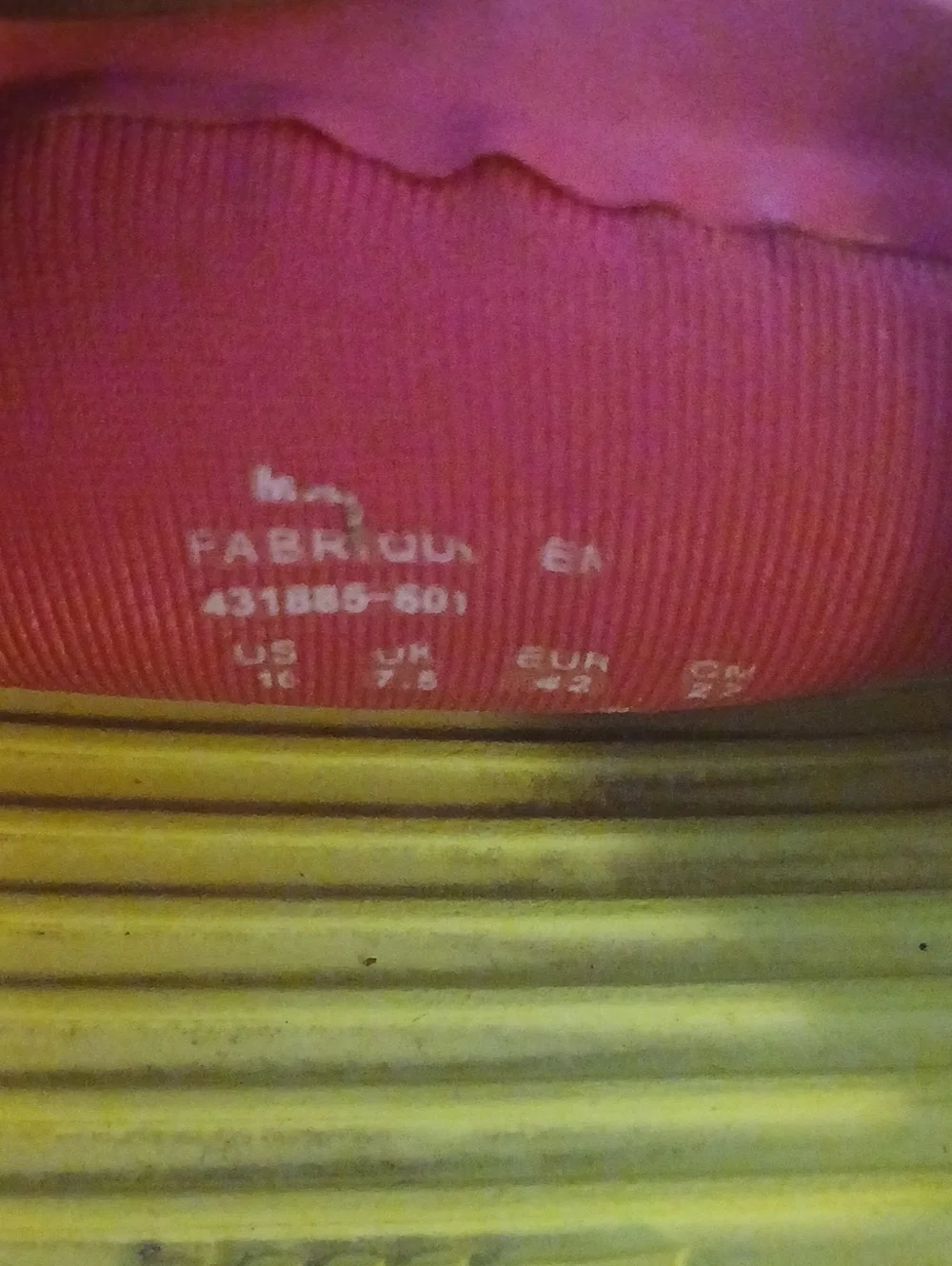 Nike Solaroft Men's Pink Strap Slides with Yellow Footbeds